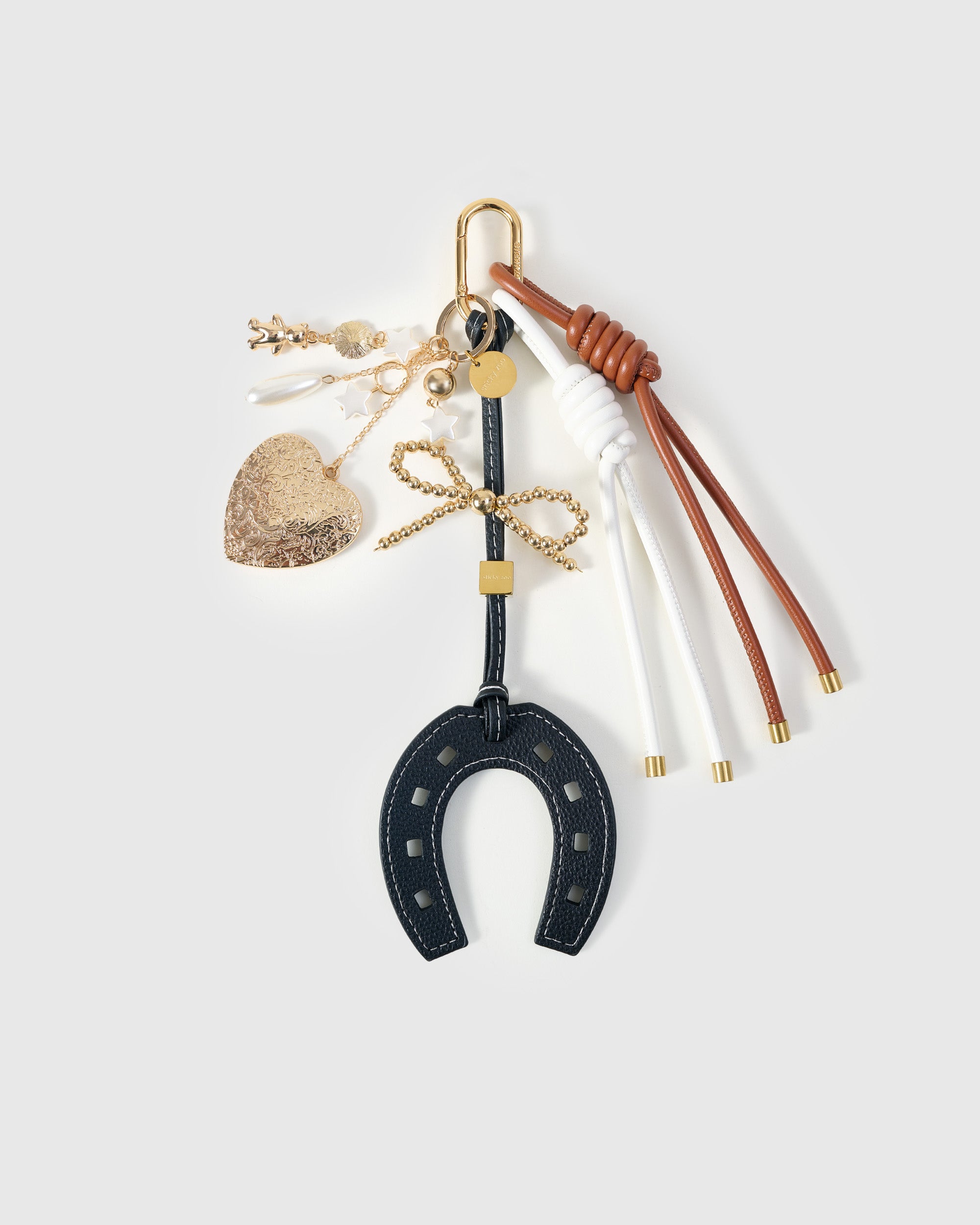 LUCKY HORSESHOE BOW STACK CHARM