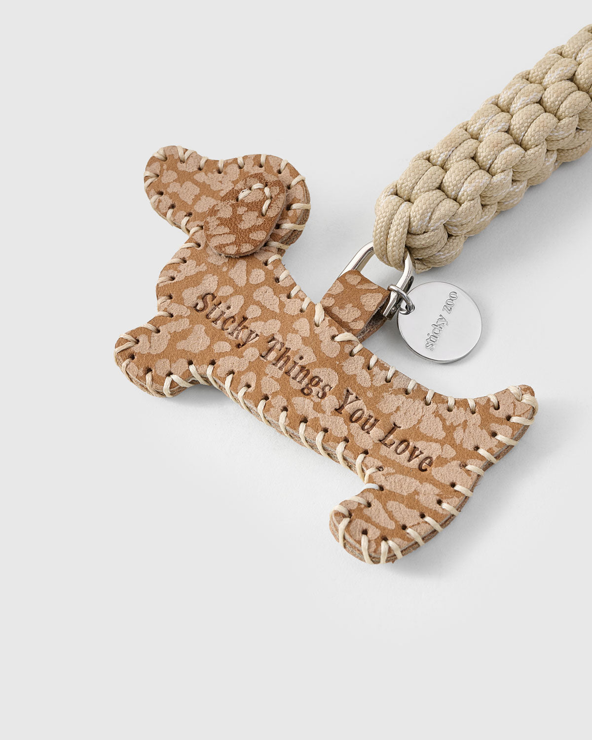 Woven Dog Bag Charm with Tortoiseshell Comb & Mirror – Handmade