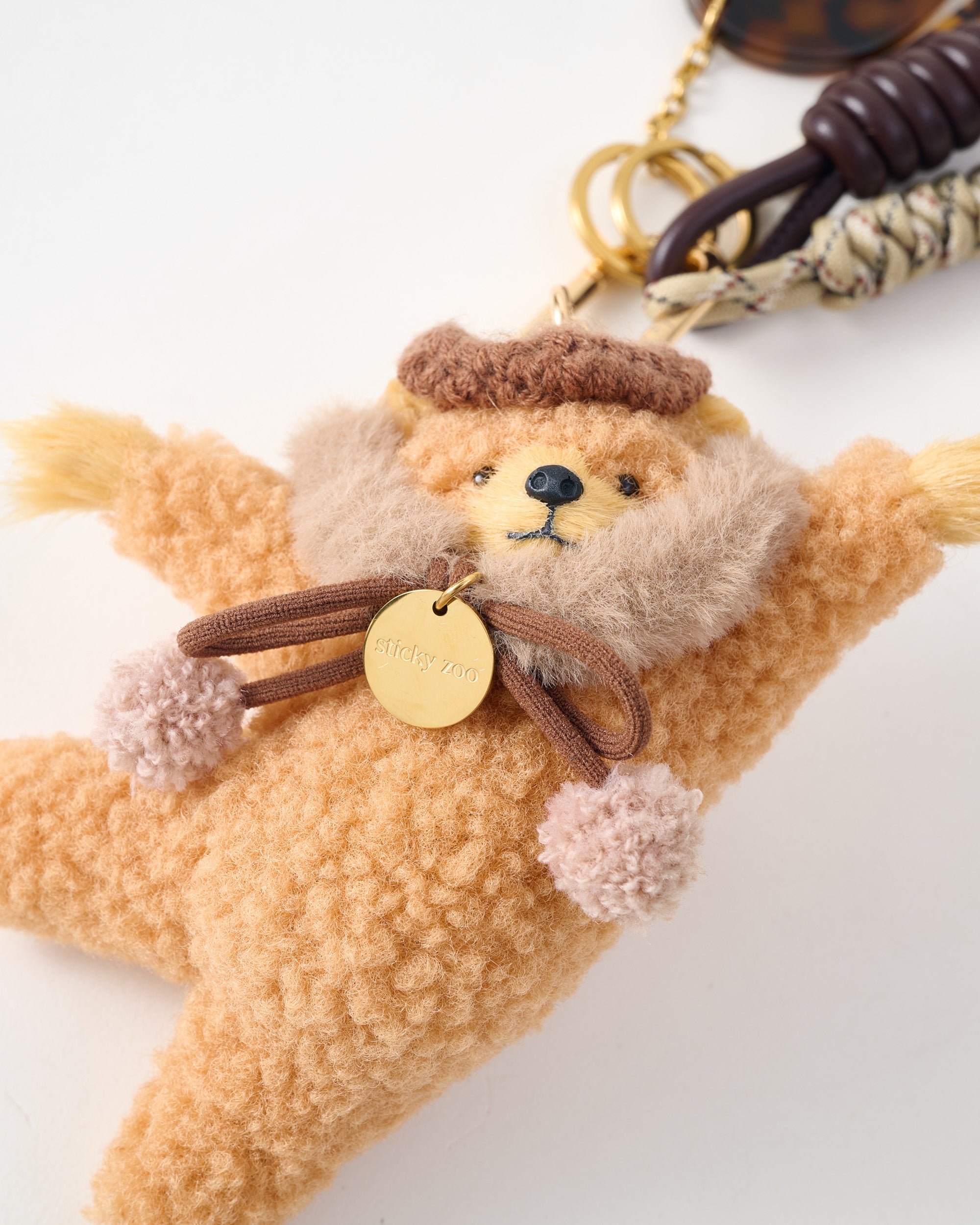 Sticky Zoo® - Teddy Heart Mirror Bag Charm & Keychain – Handmade