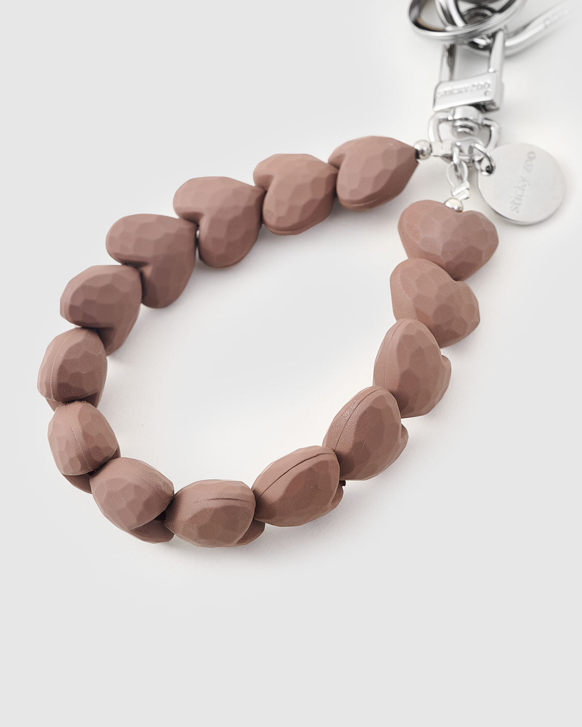 Sticky Zoo® – Brown Dog Bag Charm with Camera & Heart Beads