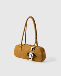 Handmade Dalmatian Luxe leather bag charm — built to last from full-grain French Alran goatskin, 7-day artisan build. STICKYZOO.