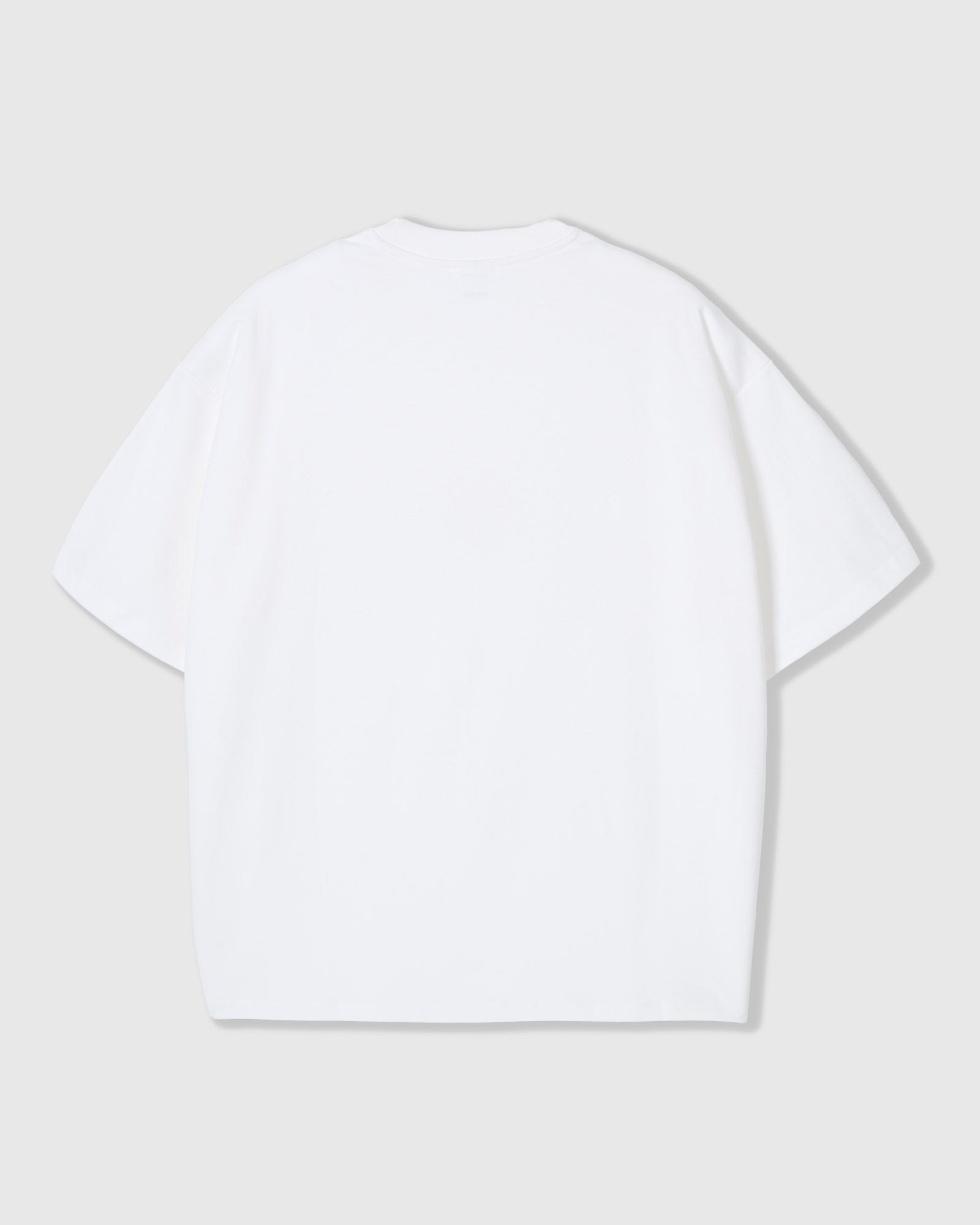 {{Clean back panel}} STICKYZOO Spotty Dash Trio T-Shirt back view — clean white oversized boxy fit