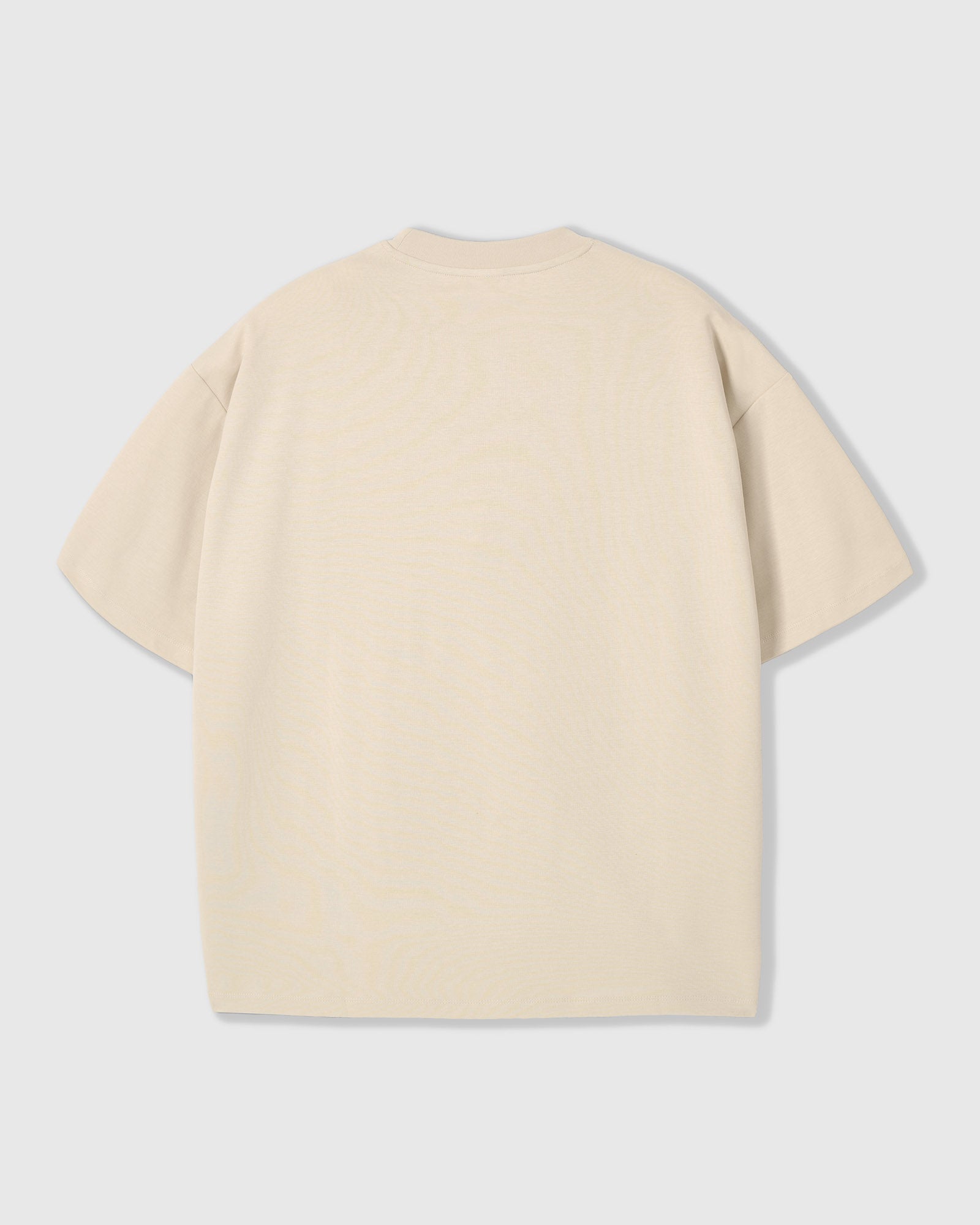 STICKYZOO Spotty Dash Trio T-Shirt back view — clean cream oversized boxy fit