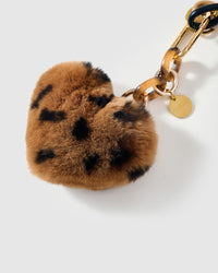 PŘÍVĚSEK NA ZRCADLO SRDCE LEOPARDÍHO VZORU NA VRSTVENÍ