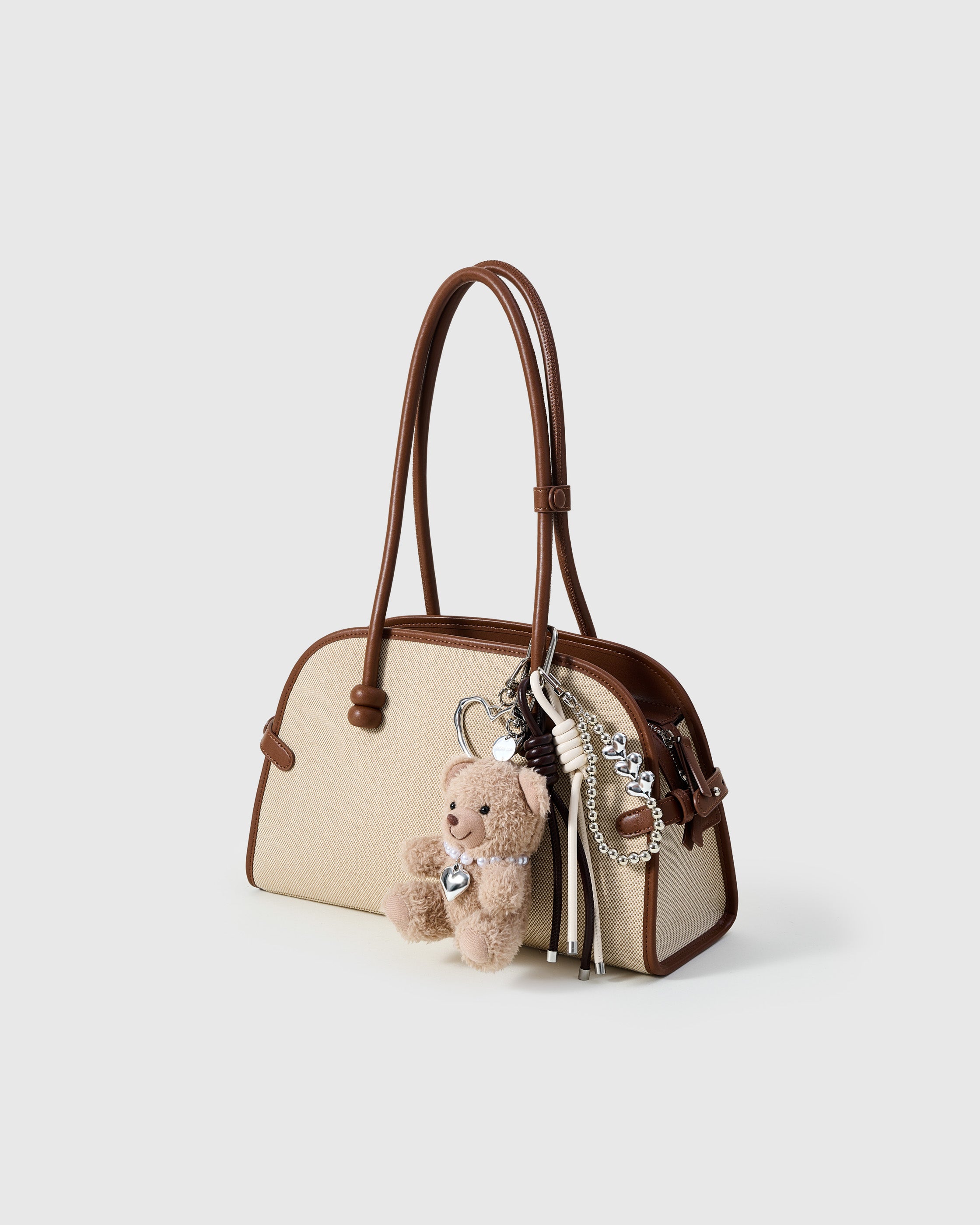 Sticky Zoo® - Teddy Bear Pearl Heart Stack Charm – Gift-Ready