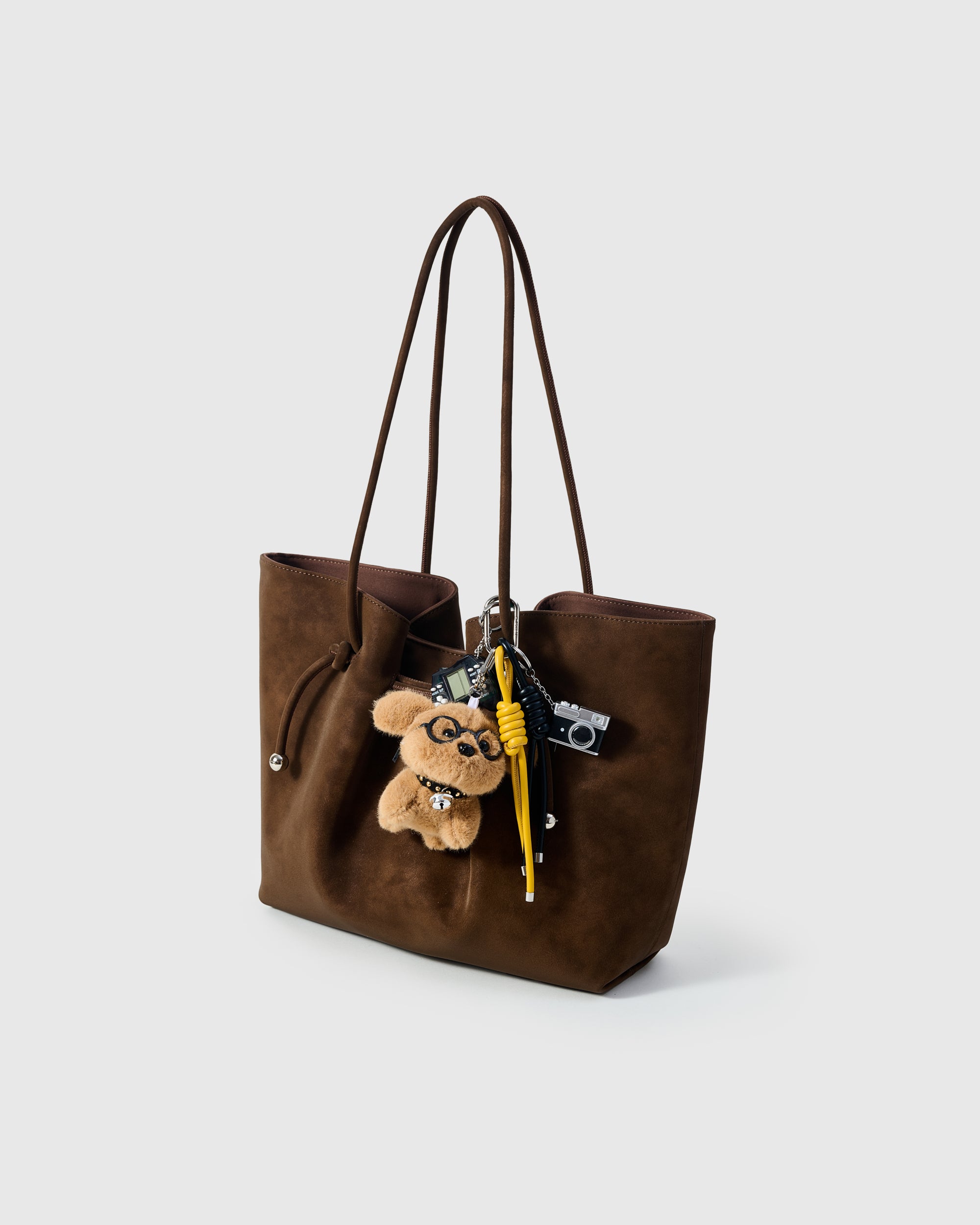 sticky zoo 犬チャーム ブラウン Sticky Zoo® Aviator Poodle Bag Charm and Keychain - Plush