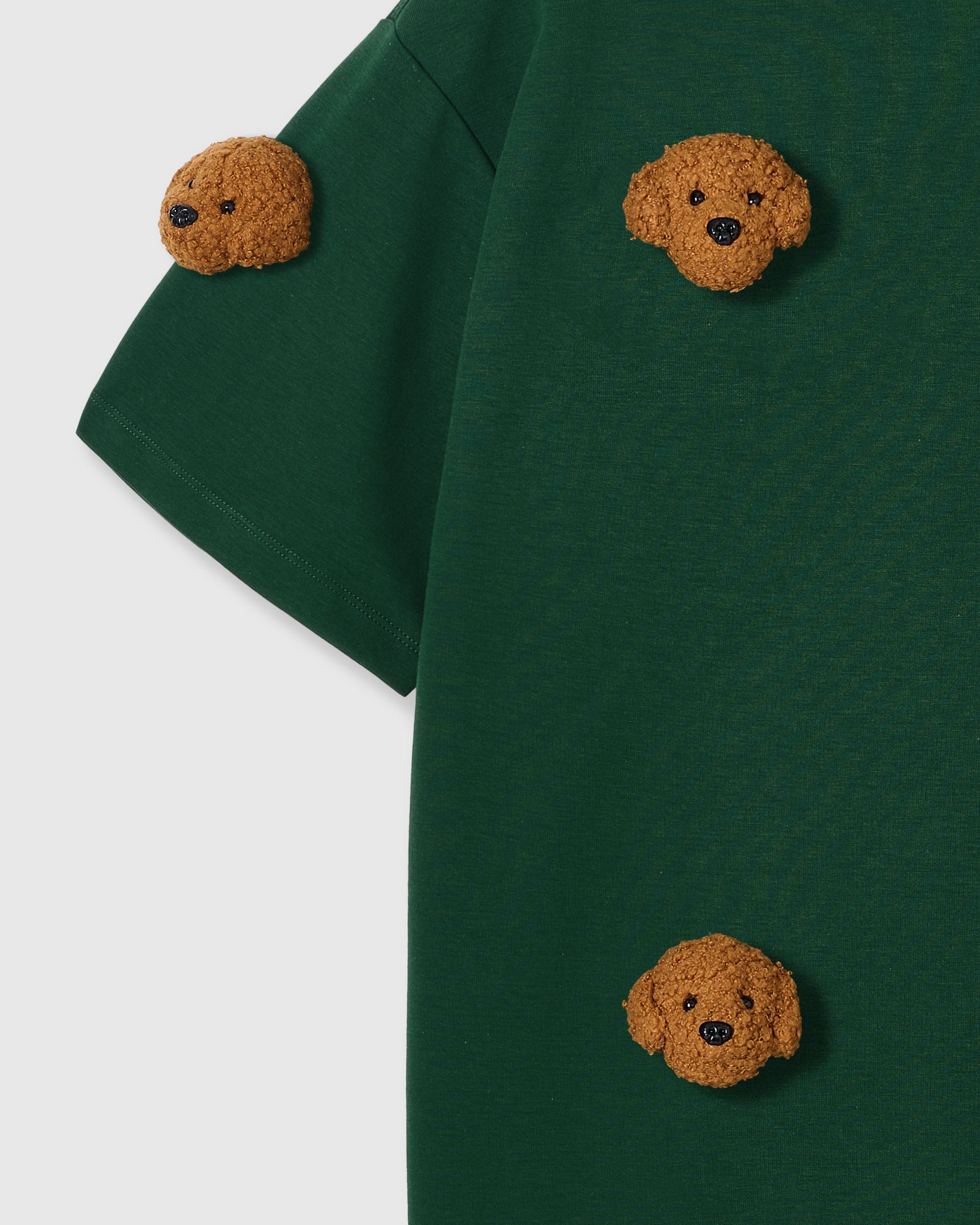 Oversized Poodle T-Shirt Green · 230gsm Handmade Plush – STICKYZOO® Oversized Poodle T-Shirt Green · 230gsm Handmade Plush – STICKYZOO®