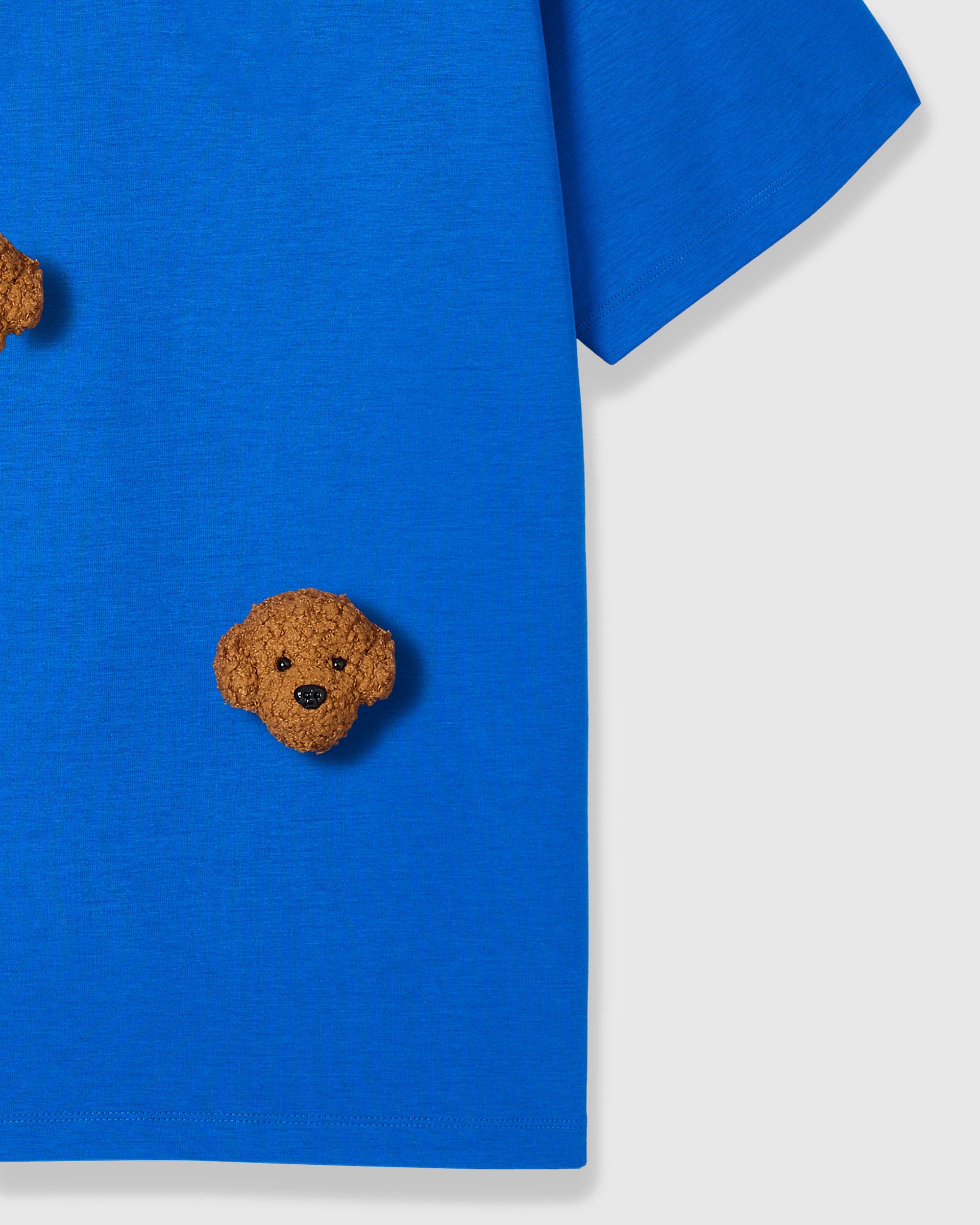 230gsm Poodle Plush T-Shirt Blue · Handmade Oversized – STICKYZOO®