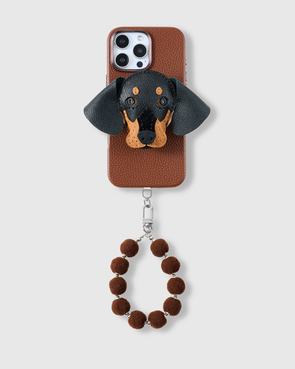 MOCHA DACHSHUND CHARM CASE SET