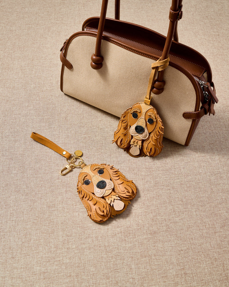 Cocker Spaniel Leather Charm — Hand-Cut French Leather – STICKYZOO®
