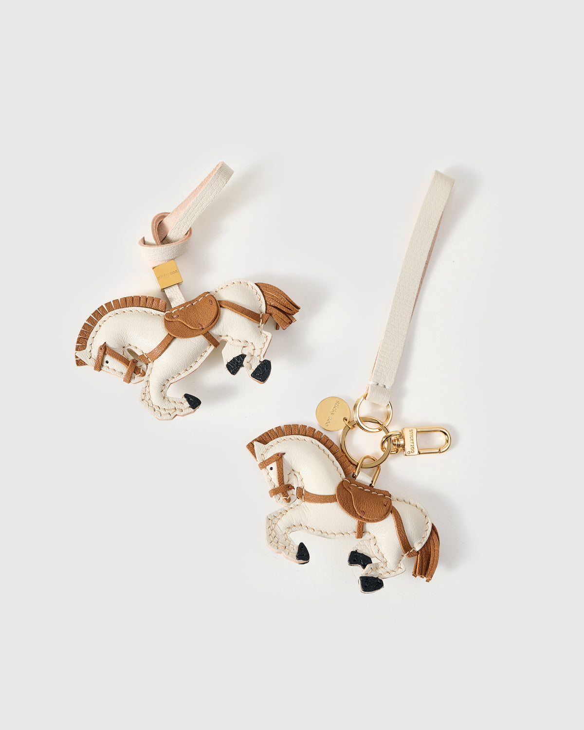 Maison Horse Leather Bag Charm & Keychain – Handmade Gift from