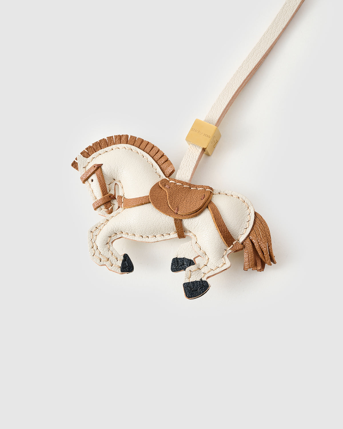 Maison Horse Leather Bag Charm & Keychain – Handmade Gift from