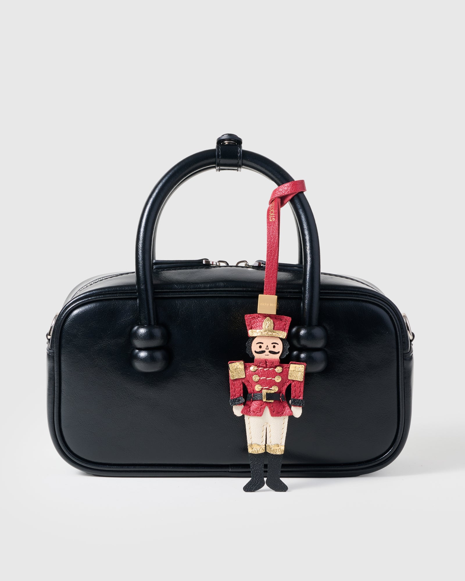 Sticky Zoo® レザー バッグチャーム＆キーチェーン – 18Kゴールドを