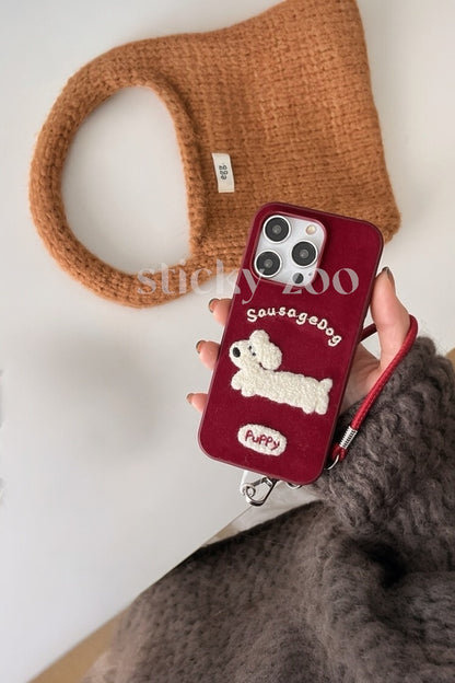 SAUSAGEDOG EMBROIDERED CASE