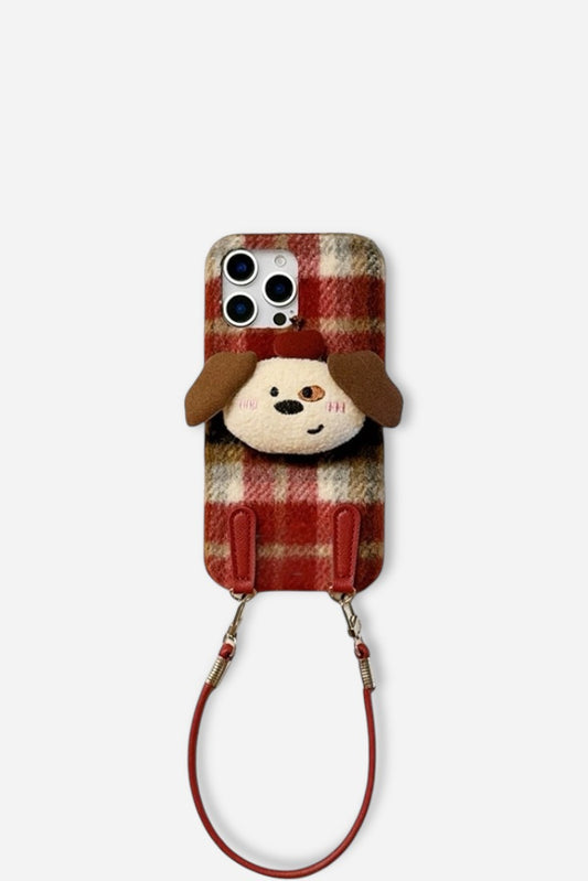 PLAID PUPPY PHONE CASE