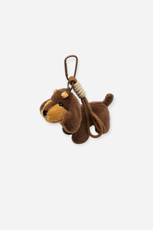 CUDDLY BROWN PUP CHARM