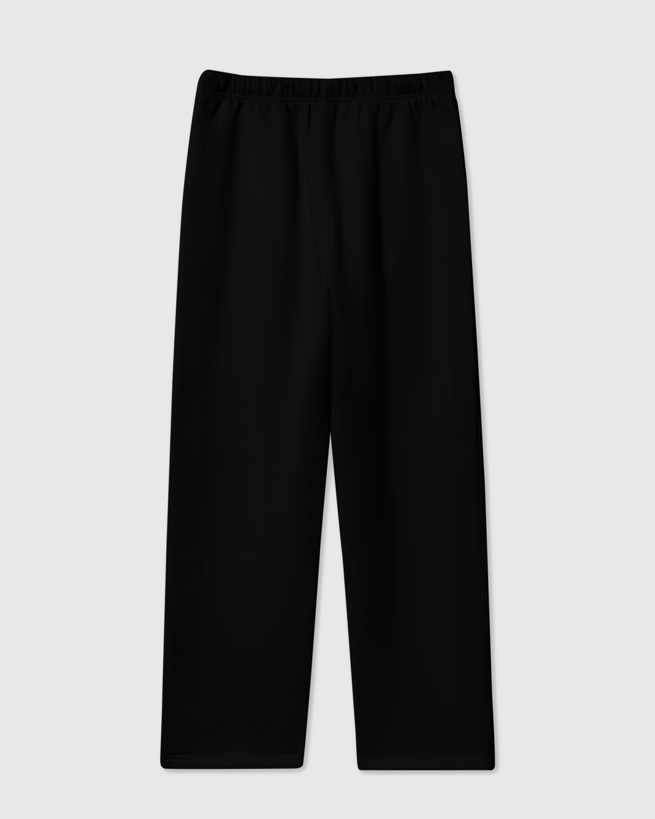 Back view of black Poodle Parade Sweatpant showing clean seams and relaxed fit