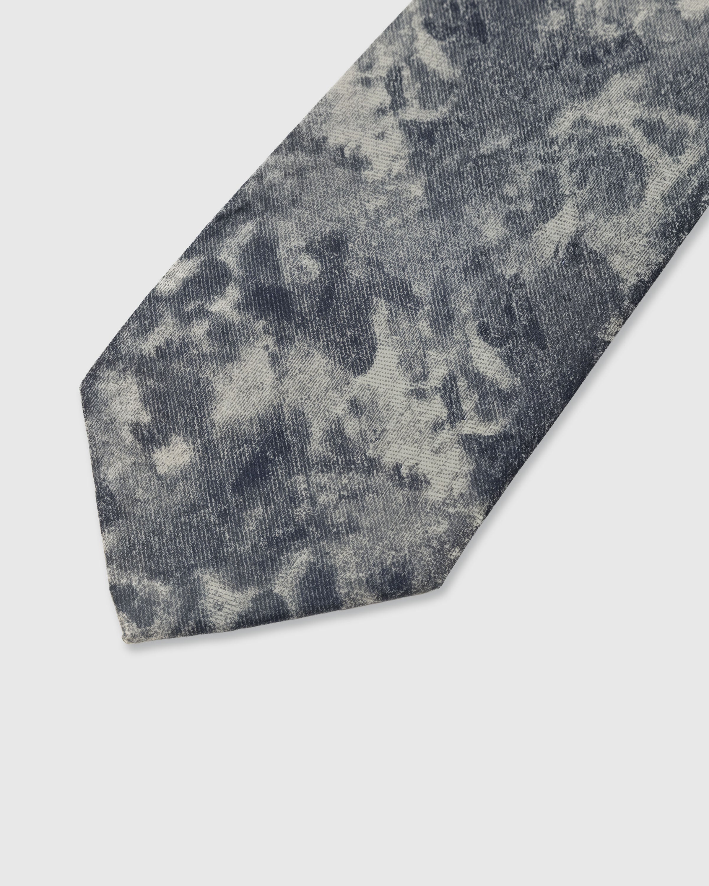 {Abstract marble wash pattern} Abstract marble detail on storm grey mulberry silk tie showing embroidered pattern by STICKYZOO