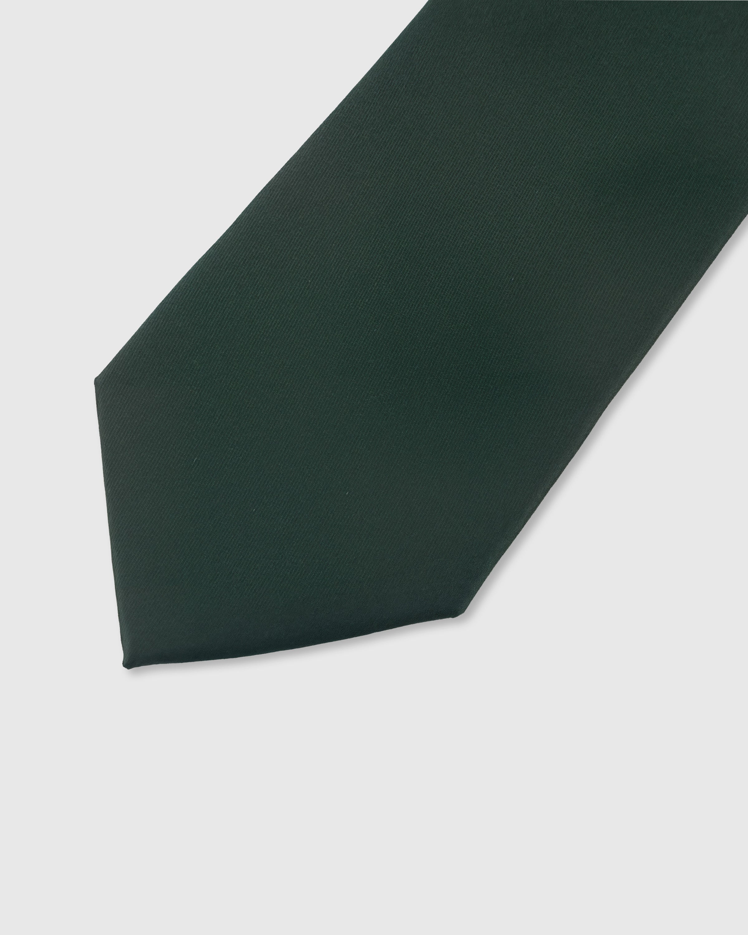 Tonal twill detail on hunter green mulberry silk tie showing even weave texture and silk sheen by STICKYZOO