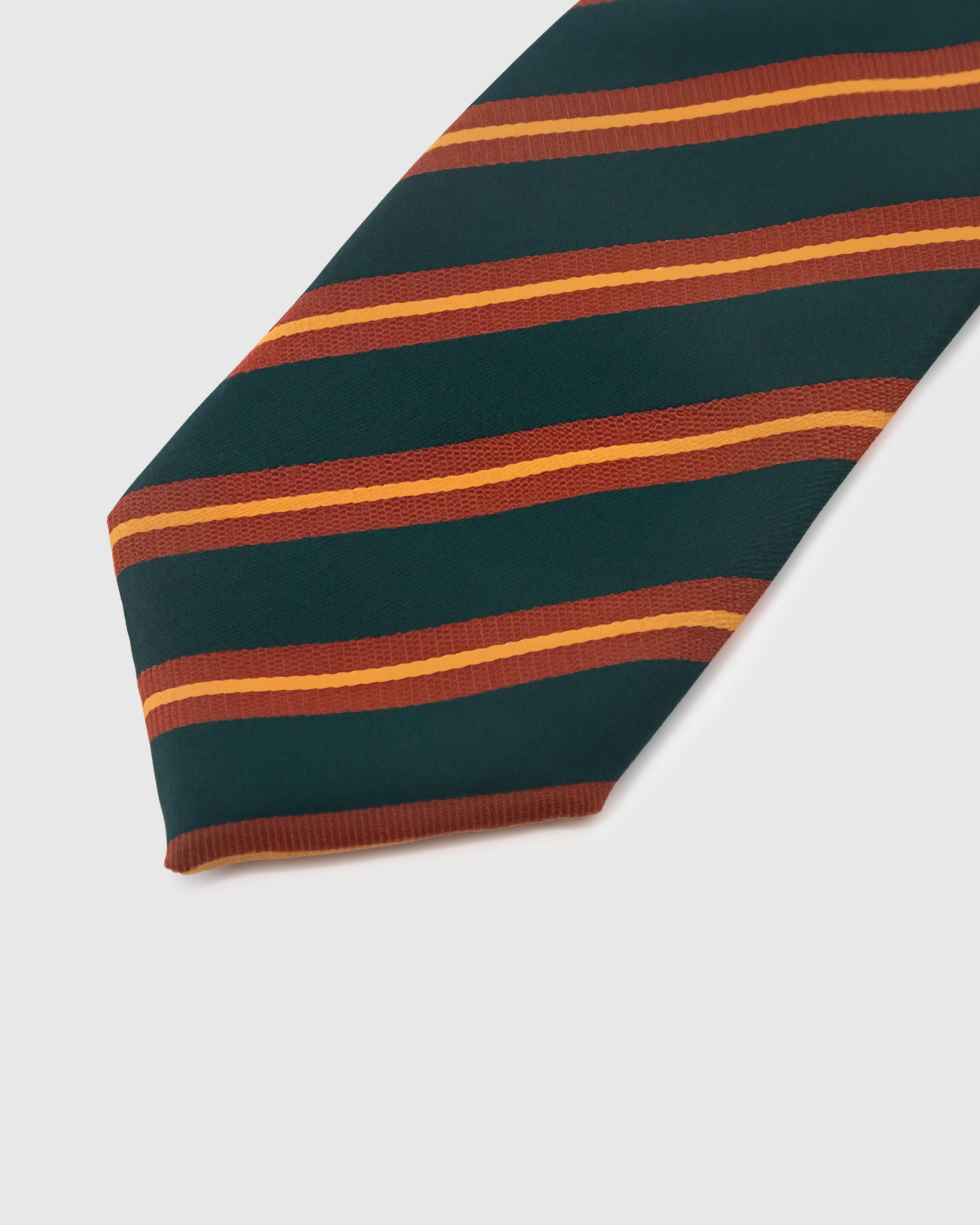 Navy and white stripe detail on claret mulberry silk tie showing woven regimental construction by STICKYZOO