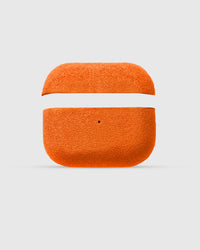 STICKYZOO tangerine case showing dense Italian microfiber suede nap