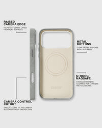 CUSTODIA PER TELEFONO IN DENIM — GRIGIO
