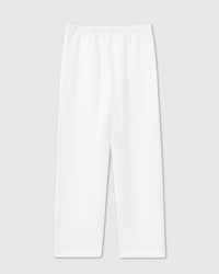 Back view of STICKYZOO Poodle Parade Sweatpant in white showing straight-leg fit