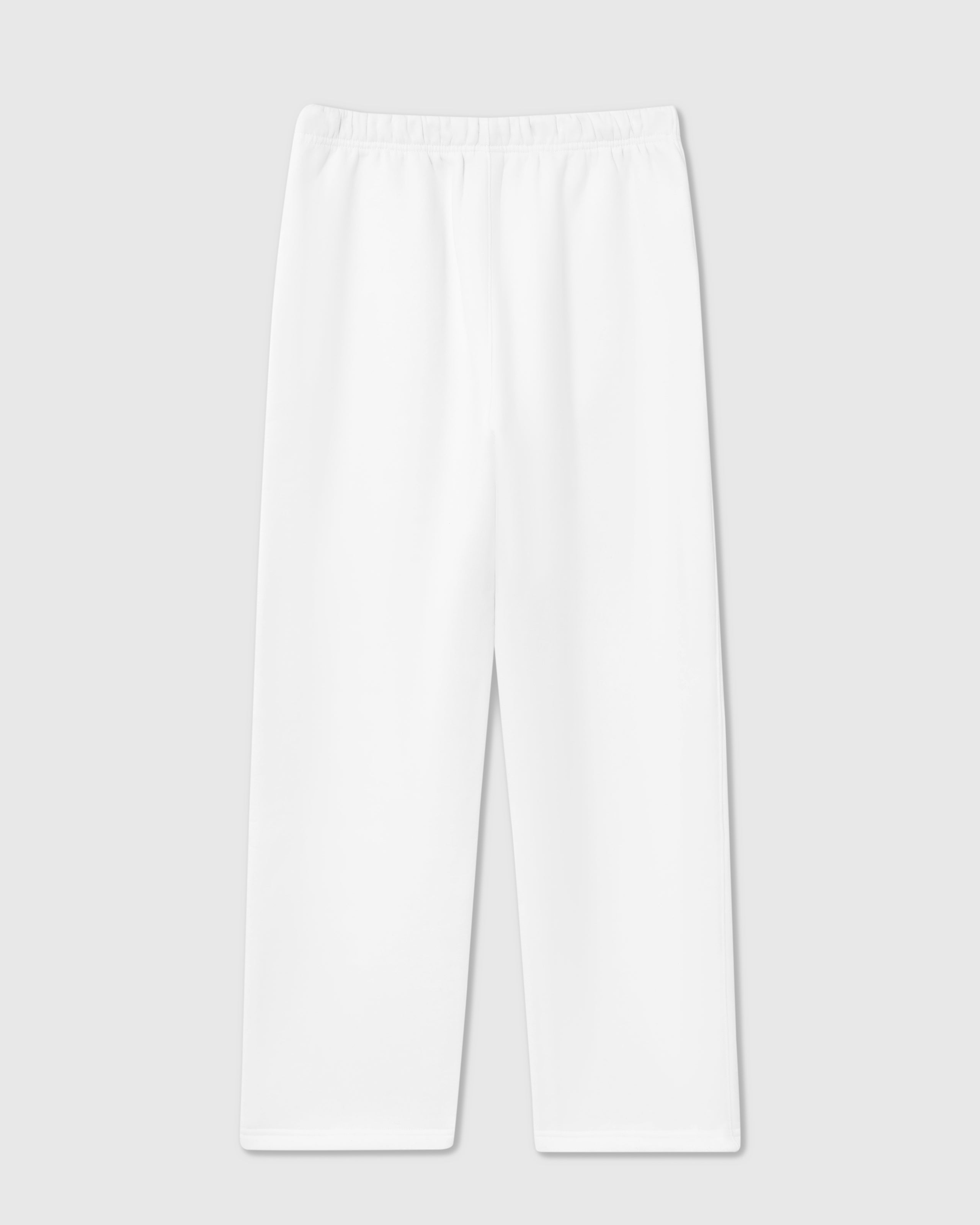 Back view of STICKYZOO Poodle Parade Sweatpant in white showing straight-leg fit