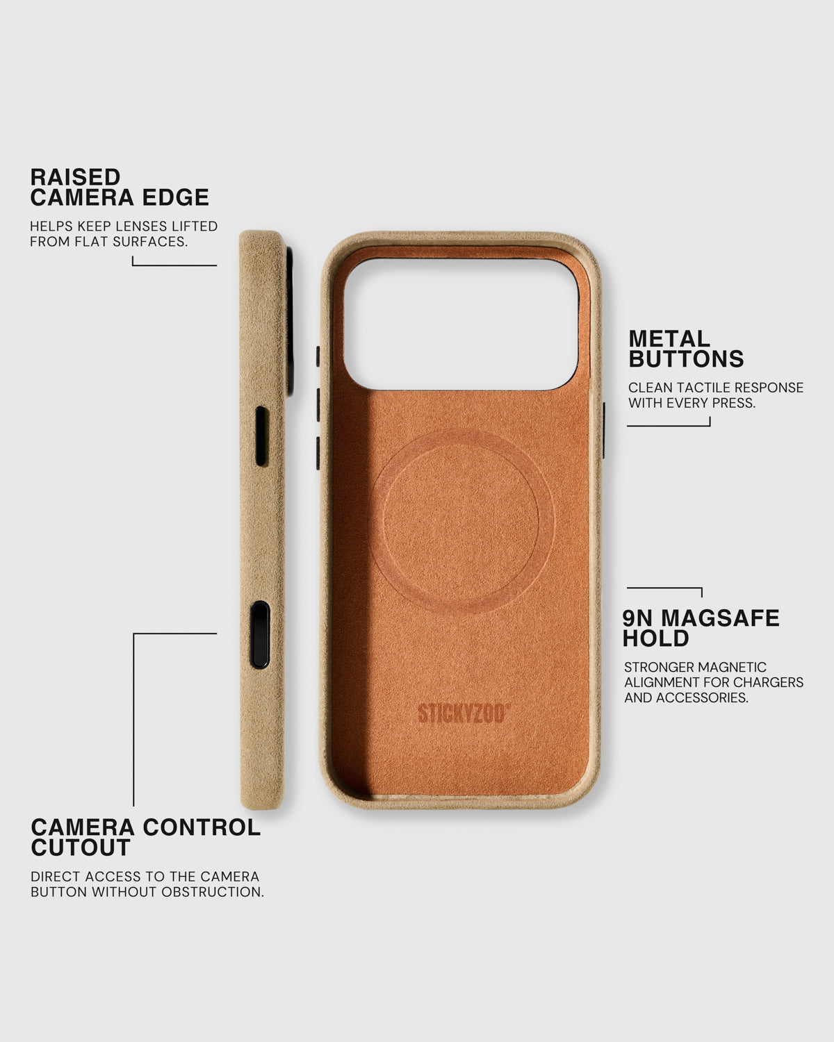 ALCANTARA PHONE CASE CAMEL ALCANTARA PHONE CASE CAMEL