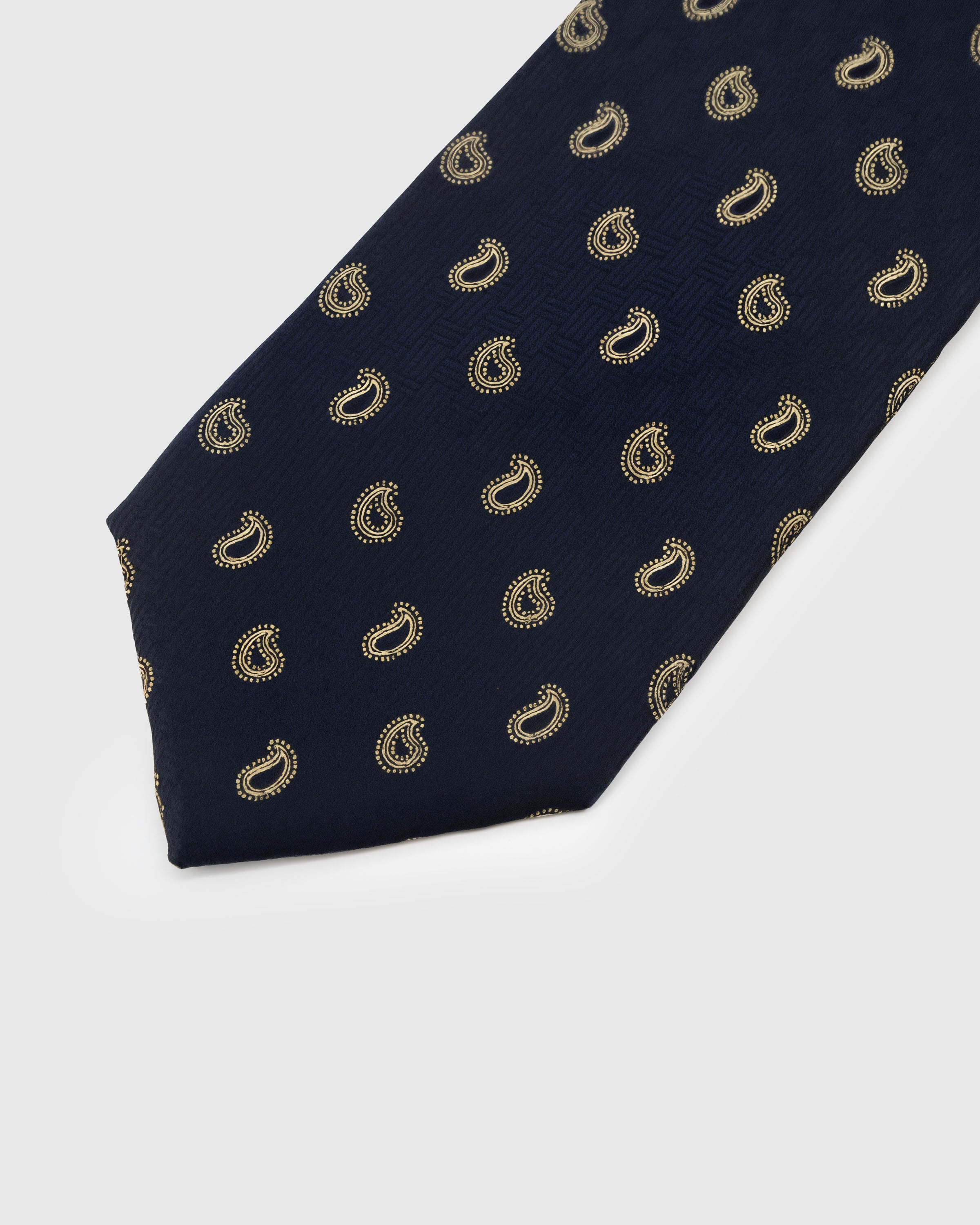 Wide diagonal herringbone weave detail on bronze mulberry silk tie showing tonal zigzag texture by STICKYZOO
