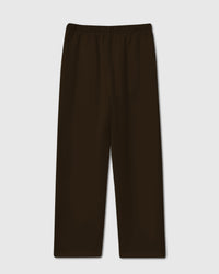 Back view of dark brown Poodle Parade Sweatpant showing clean seams and relaxed fit