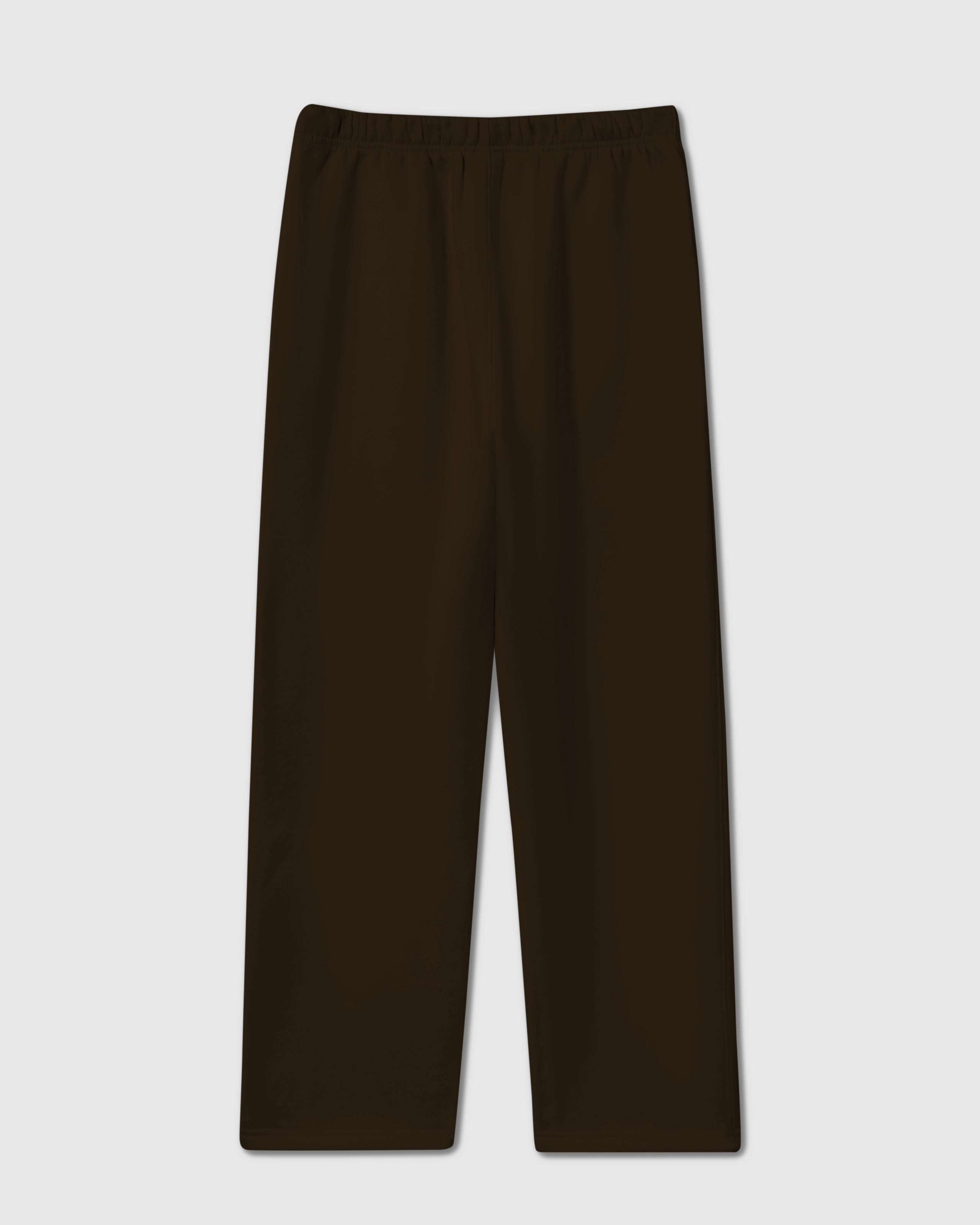 Back view of dark brown Poodle Parade Sweatpant showing clean seams and relaxed fit