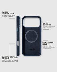 Funda para teléfono Alcántara — Cobalto