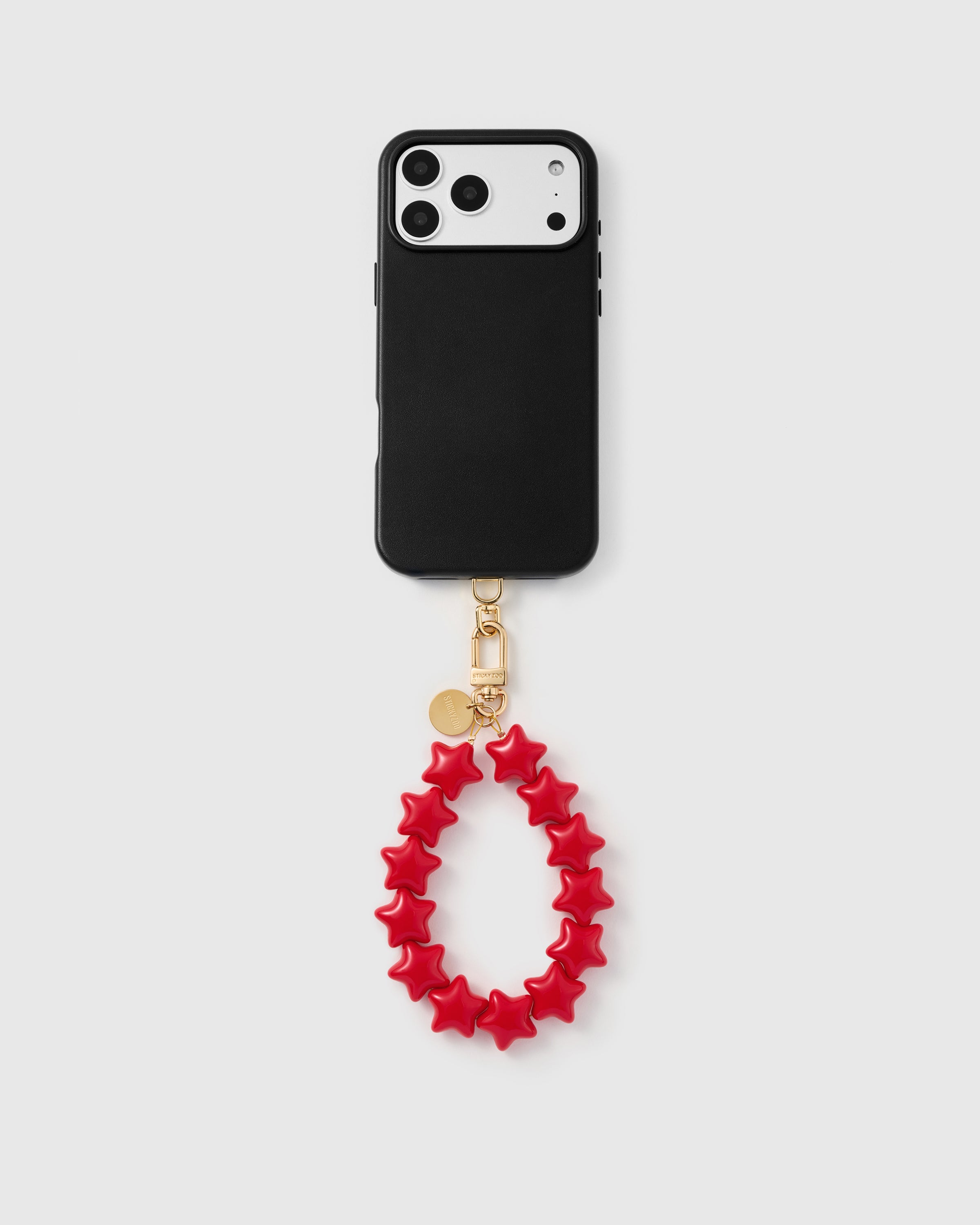 Crimson star bead phone strap clipped to phone case showing full bold-wish loop — 5,000+ Reviews