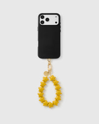 Honey-gold star bead phone strap clipped to phone case showing full stay-gold loop — 5,000+ Reviews
