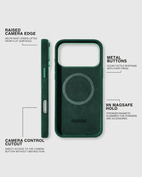 Pouzdro na telefon Alcantara — Evergreen