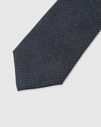 Micro textured check detail on graphite mulberry silk tie showing tonal weave pattern by STICKYZOO