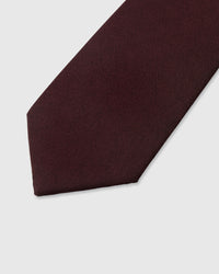{Solid oxblood tonal texture} Solid detail on oxblood mulberry silk tie showing embroidered pattern by STICKYZOO