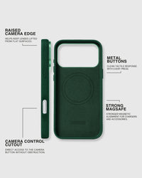 TEXTURED LEATHER CASE — GREEN