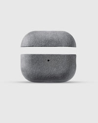 STICKYZOO ash grey case showing dense Italian microfiber suede nap