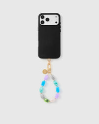 STICKYZOO pastel marble phone strap attached to a phone, universal fit with any case