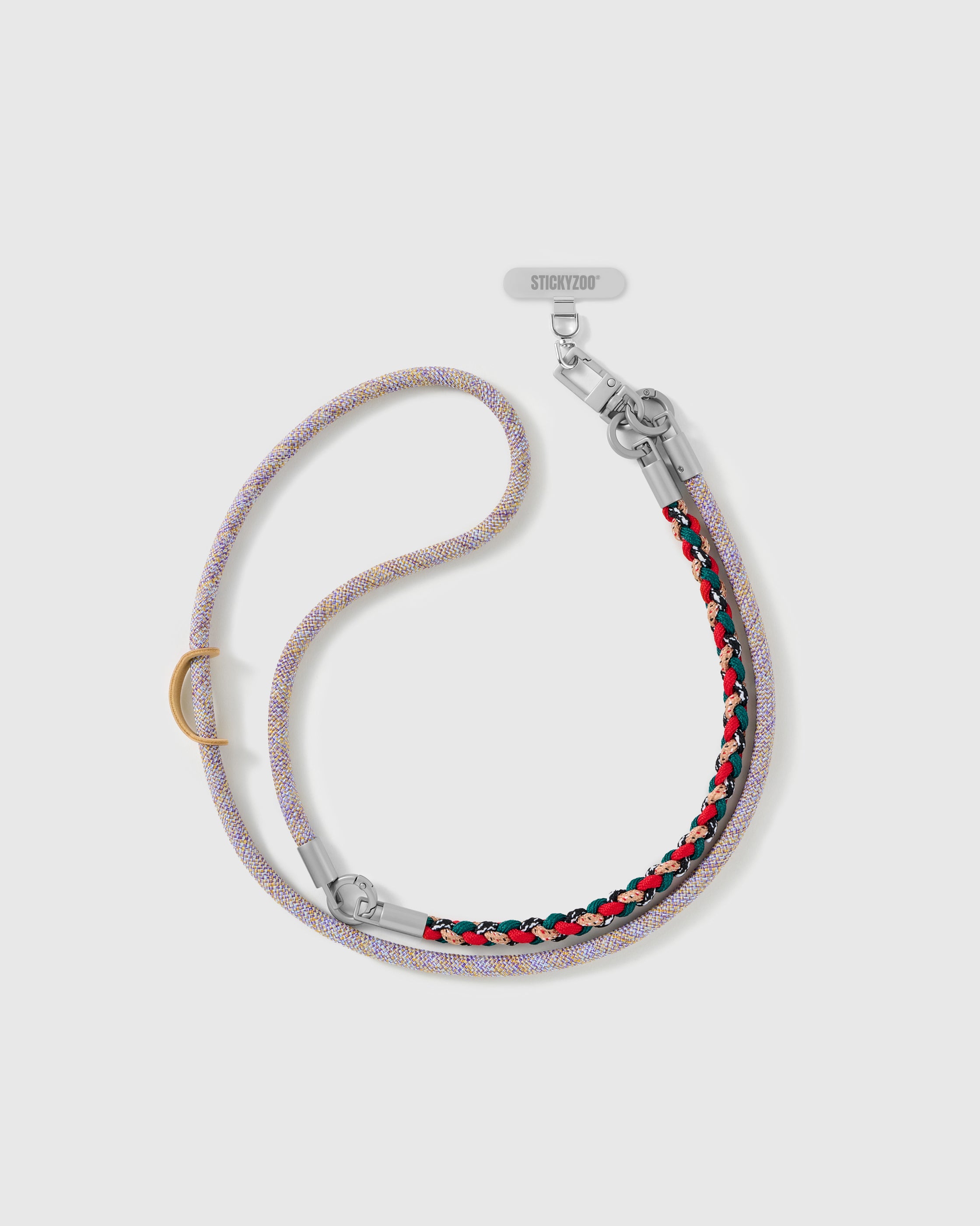 Full length of the adjustable heather braided strap worn cross-body or over the shoulder — rated 4.9 across 5,000+ reviews