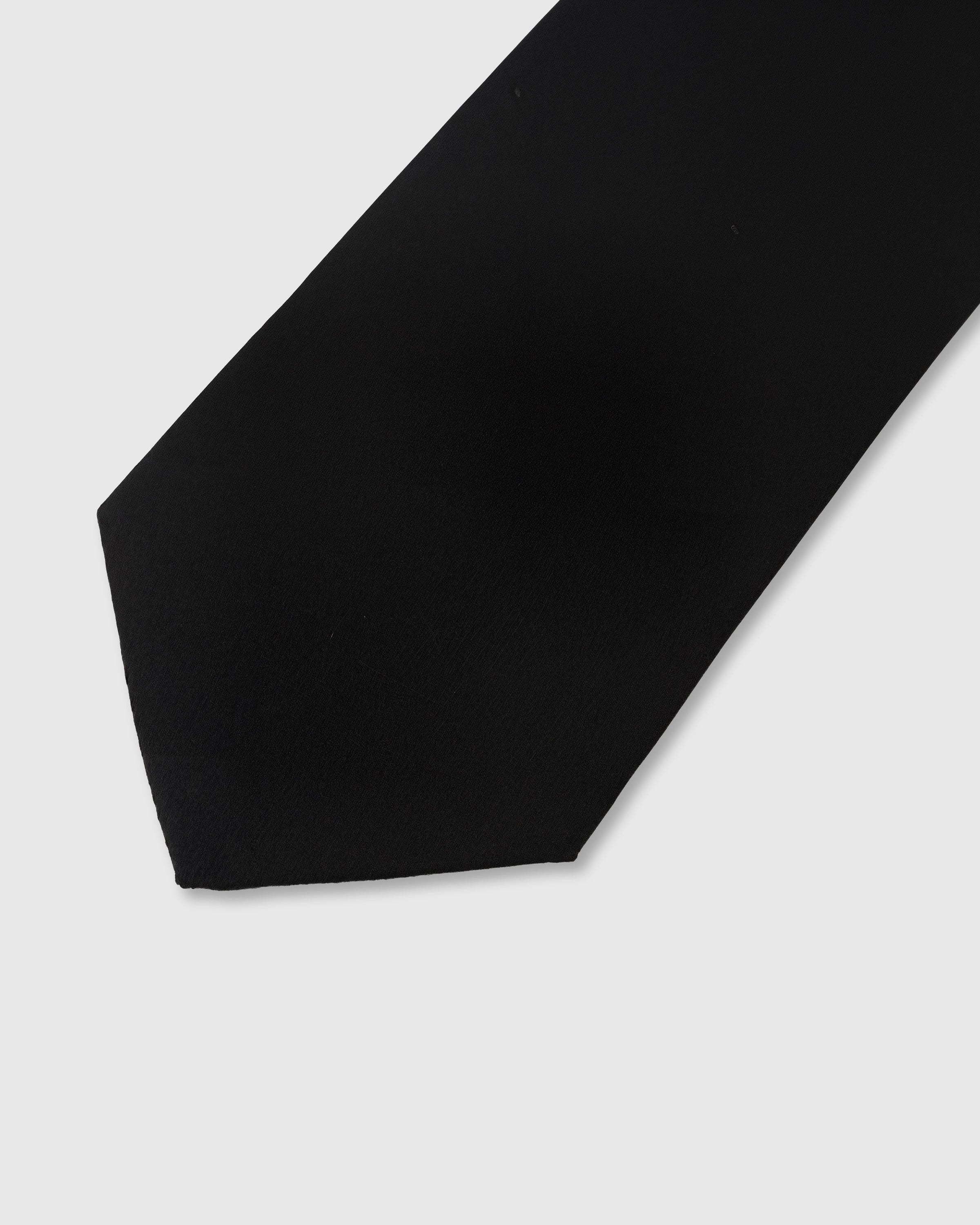 Herringbone weave detail on onyx mulberry silk tie showing tonal chevron texture woven through silk by STICKYZOO