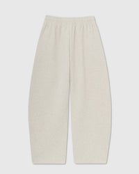Back view of STICKYZOO Saint Teddy Bear Sweatpant in light gray showing elastic waistband and relaxed silhouette
