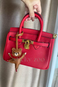 BALLET BEAR CHARM charm — real French leather, 3 days by hand.