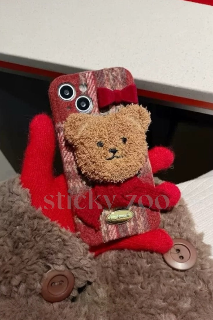 TEDDY BEAR KNIT CASE