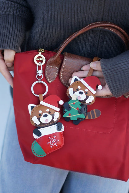 RACCOON CHRISTMAS BAG CHARM