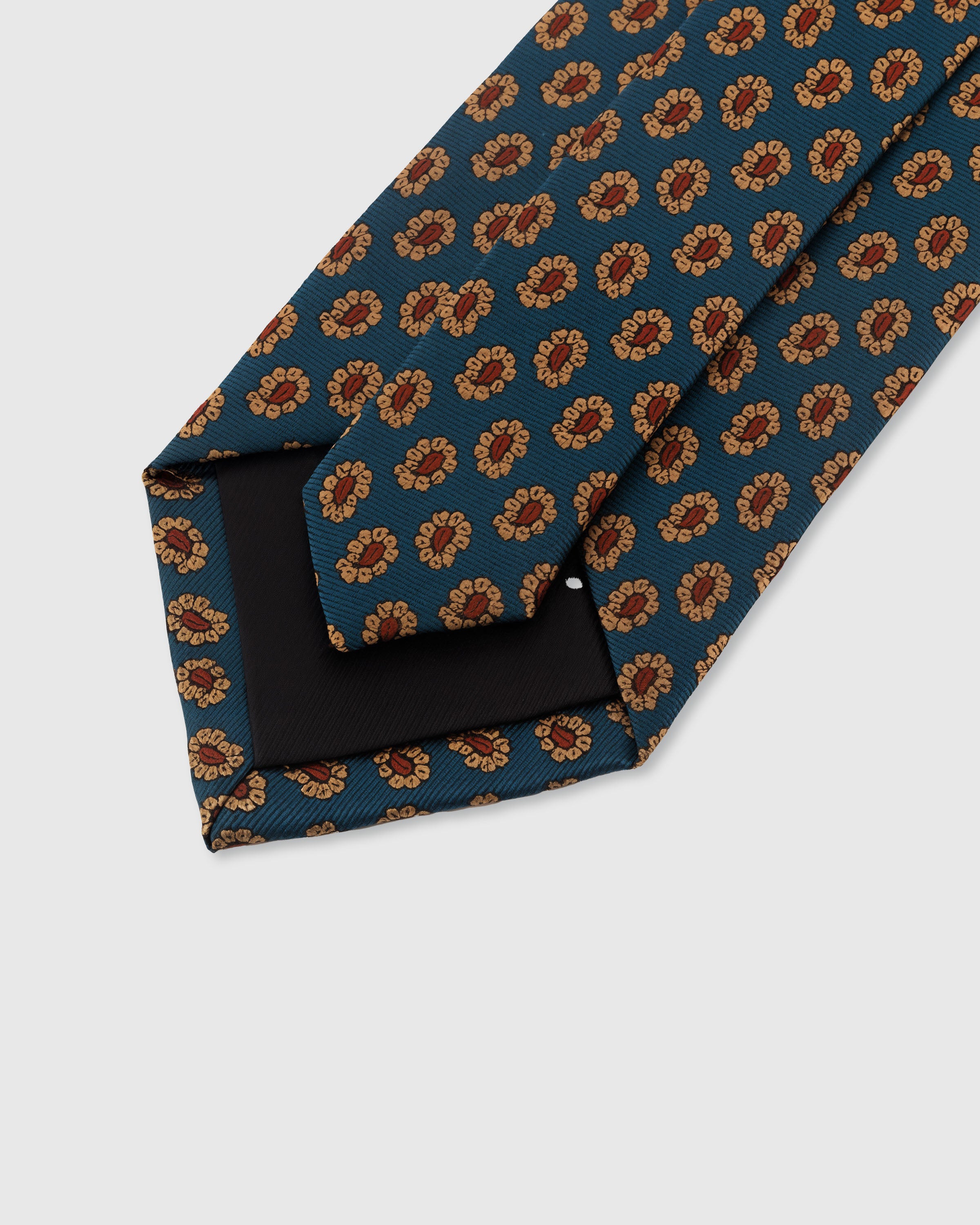 STICKYZOO TEAL FOULARD TIE — 45° bias-cut Italian method, structured interlining, rated 4.9★