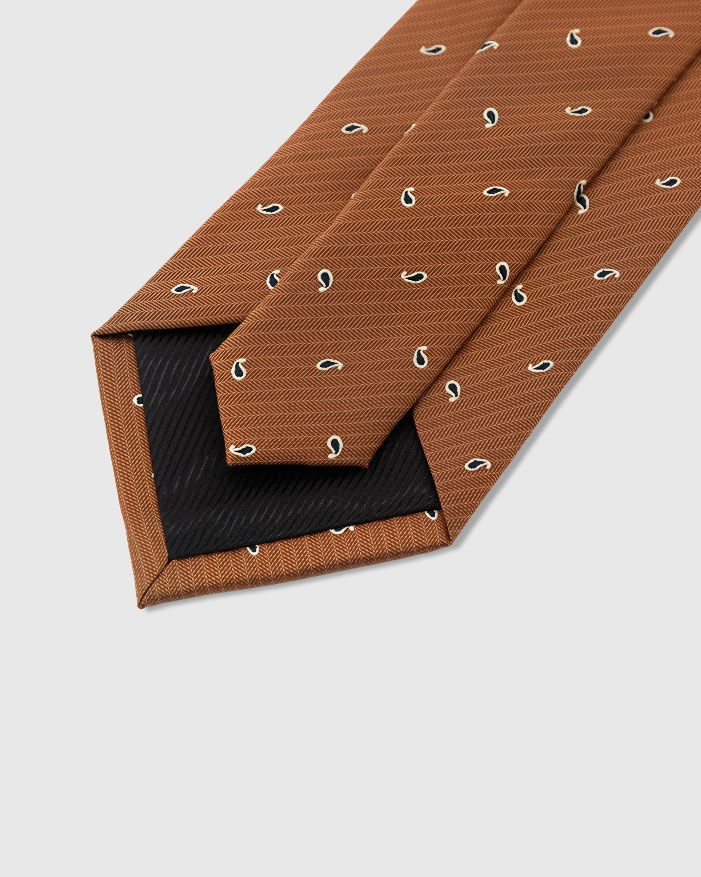 STICKYZOO Terracotta Paisley Drop Tie rated 4.9 stars, gift-ready premium packaging, 145 x 8 cm