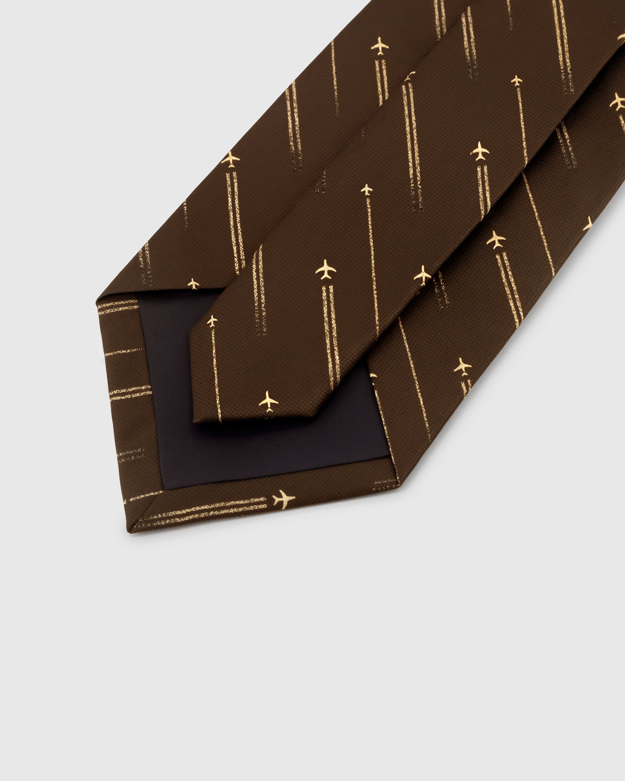 STICKYZOO Umber Aviator Tie construction with structured interlining and hand-finished slip stitching, 145 x 8 cm
